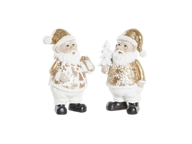 Коледна Украса DKD Home Decor Смола Дядо Коледа (8 x 6 x 13,5 cm) (2 броя)