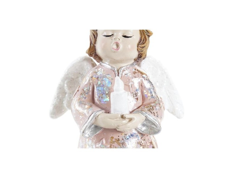 Коледна Украса DKD Home Decor Смола Ангел (7 x 5 x 13 cm) (2 броя)