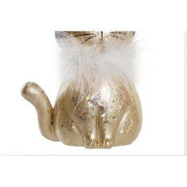 Коледна Украса DKD Home Decor Смола Котка (9 x 6 x 15 cm) (2 броя)