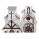 Коледна Украса DKD Home Decor Църква MDF (12,5 x 11 x 33 cm) (2 броя)