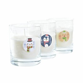 Свещ DKD Home Decor Коледа Снежен човек (3 броя)