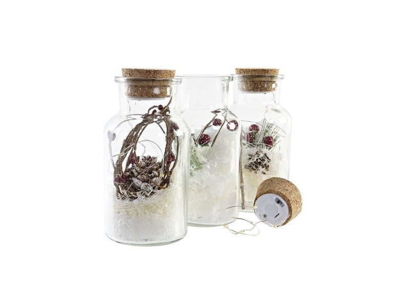 Ярка декорация DKD Home Decor Коледа Естествен (6 x 6 x 14 cm) (3 броя) Ярка декорация DKD Home Decor Коледа Естествен (6 x 6 x 14 cm) (3 броя)