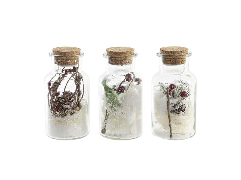 Ярка декорация DKD Home Decor Коледа Естествен (6 x 6 x 14 cm) (3 броя) Ярка декорация DKD Home Decor Коледа Естествен (6 x 6 x 14 cm) (3 броя)