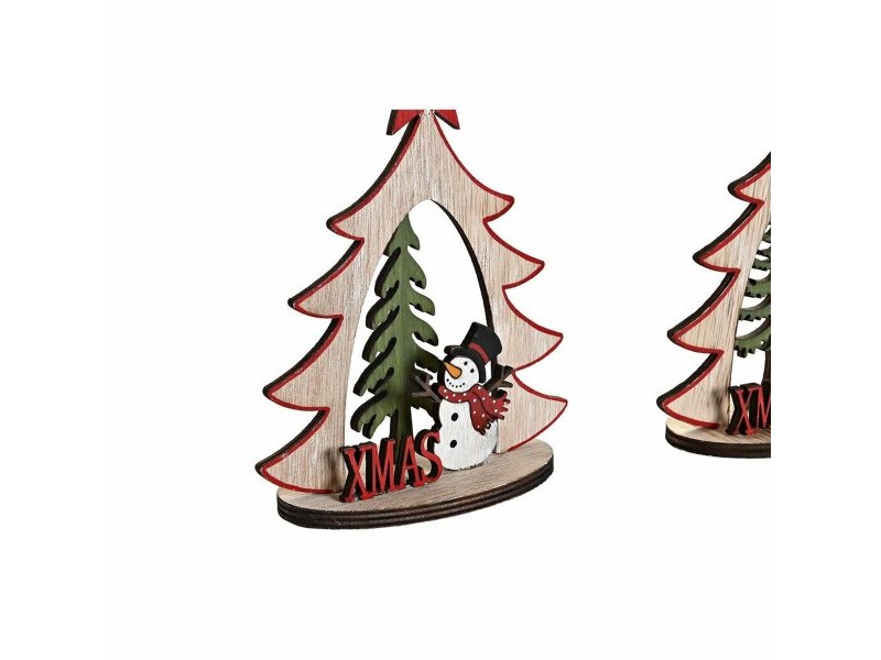 Коледна Украса DKD Home Decor Дървен (2 броя) (14 x 6 x 18 cm)
