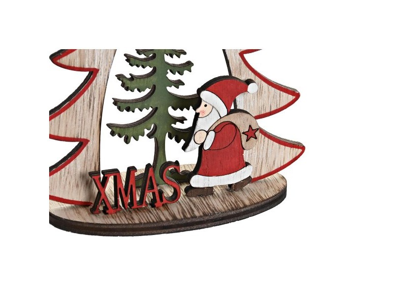 Коледна Украса DKD Home Decor Дървен (2 броя) (14 x 6 x 18 cm)