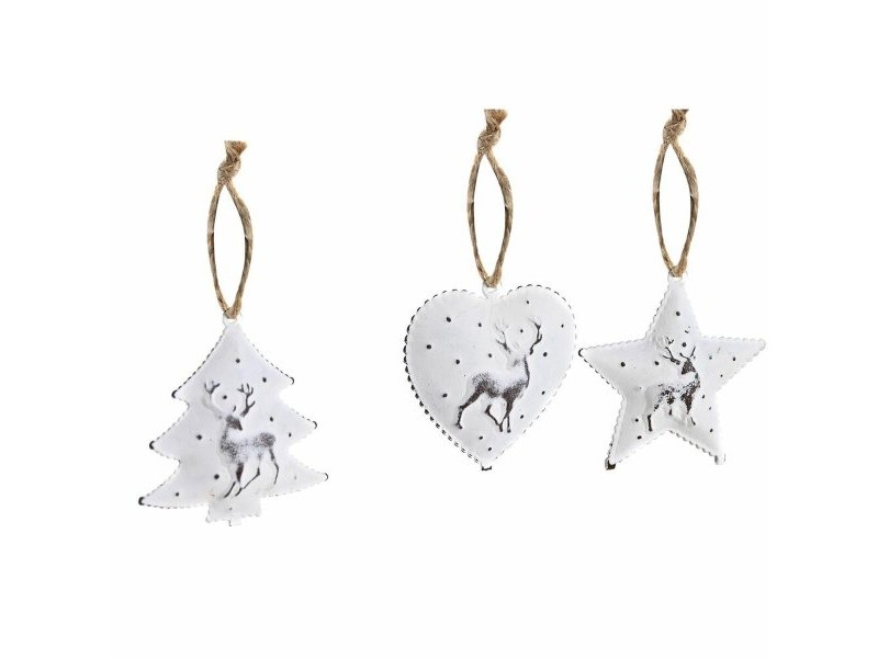 Комплект Коледни Декорации DKD Home Decor Метал (12 x 12 x 3 cm) (3 броя)