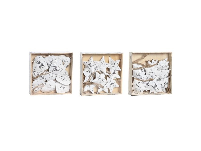 Комплект Коледни Декорации DKD Home Decor Метал (12 x 12 x 3 cm) (3 броя)