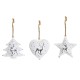 Комплект Коледни Декорации DKD Home Decor Метал (12 x 12 x 3 cm) (3 броя)