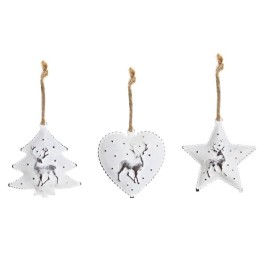 Комплект Коледни Декорации DKD Home Decor Метал (12 x 12 x 3 cm) (3 броя)