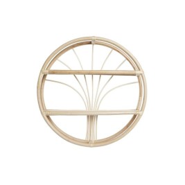 Лавица DKD Home Decor Стенен Естествен Pатан 2 Рафтове (60 x 14 x 60 cm)