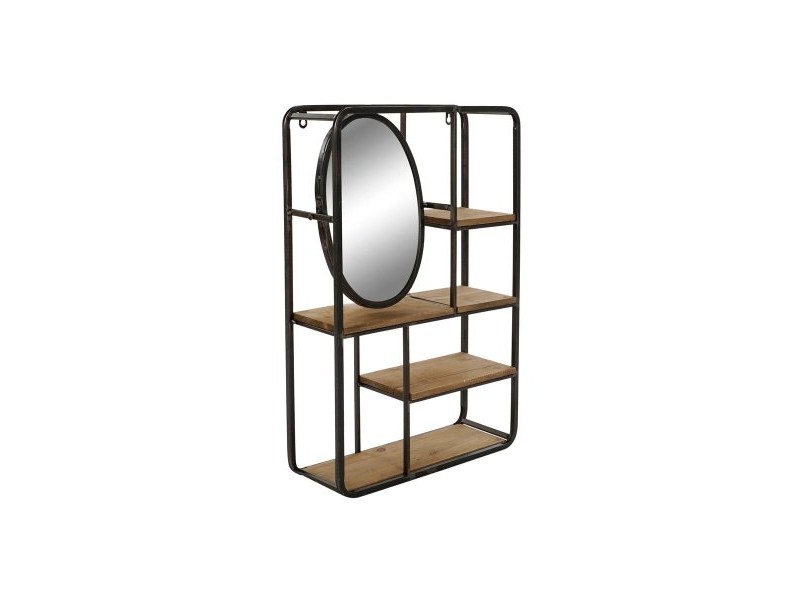 Лавица DKD Home Decor Дървен Метал Дървен MDF 39,5 x 13,5 x 60 cm