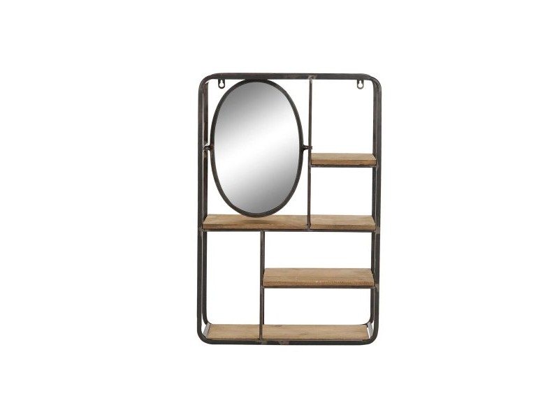 Лавица DKD Home Decor Дървен Метал Дървен MDF 39,5 x 13,5 x 60 cm
