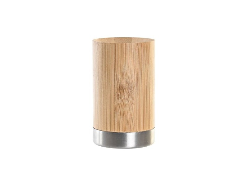 Поставка за четка за зъби DKD Home Decor Естествен Бамбук полипропилен 7 x 7 x 11 cm