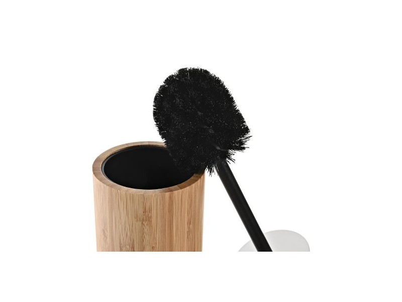 Четка за Баня DKD Home Decor Черен Естествен Бамбук 10 x 10 x 36,8 cm