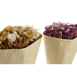 Букет DKD Home Decor Фуксия Жълт Сухо цвете (20 x 12 x 50 cm) (2 броя)