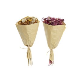 Букет DKD Home Decor Фуксия Жълт Сухо цвете (20 x 12 x 50 cm) (2 броя)