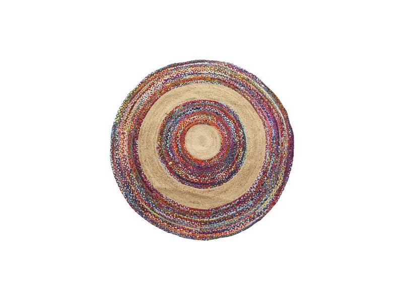 Килим DKD Home Decor полиестер Памук Многоцветен Юта (200 x 200 x 0,7 cm)
