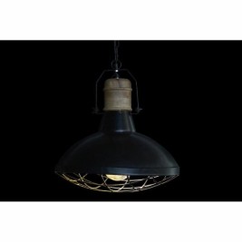 Полилей DKD Home Decor 52 x 52 x 57 cm Черен Кафяв Желязо Дърво манго 50 W