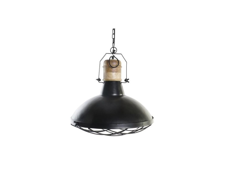Полилей DKD Home Decor 52 x 52 x 57 cm Черен Кафяв Желязо Дърво манго 50 W