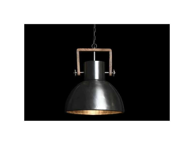 Полилей DKD Home Decor Кафяв Сребрист Желязо Дърво манго 50 W 40 x 40 x 47 cm