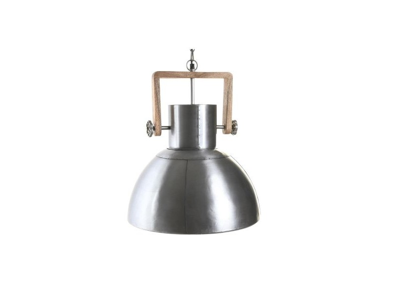 Полилей DKD Home Decor Кафяв Сребрист Желязо Дърво манго 50 W 40 x 40 x 47 cm