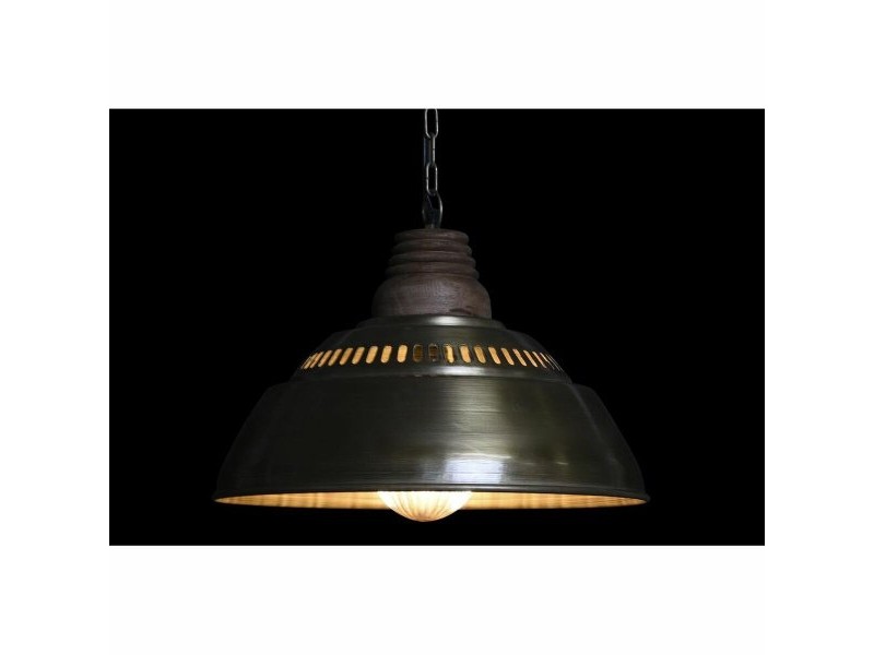 Полилей DKD Home Decor Кафяв Златен Желязо Дърво манго 50 W 43 x 43 x 31 cm