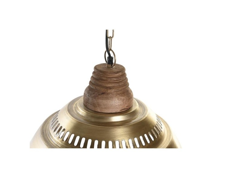 Полилей DKD Home Decor Кафяв Златен Желязо Дърво манго 50 W 43 x 43 x 31 cm
