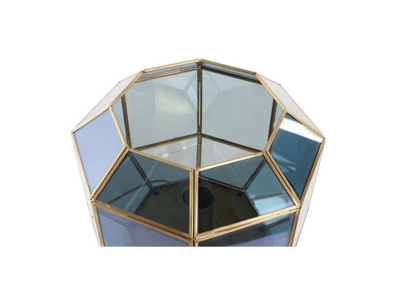 Настолна лампа DKD Home Decor Кристал Син Златен 220 V Месинг 50 W Модерен (29 x 29 x 25 cm)