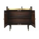 Лавица DKD Home Decor Черен Златен Метал Тъмно сив Дърво манго 4 Рафтове (90 x 35 x 200 cm)