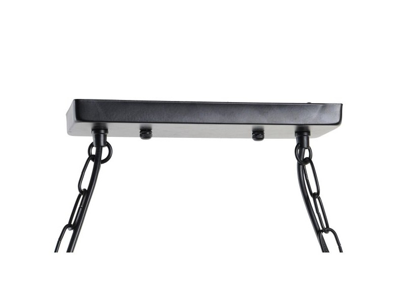 Полилей DKD Home Decor Естествен Черен Метал Въже 50 W (85 x 18 x 20 cm)