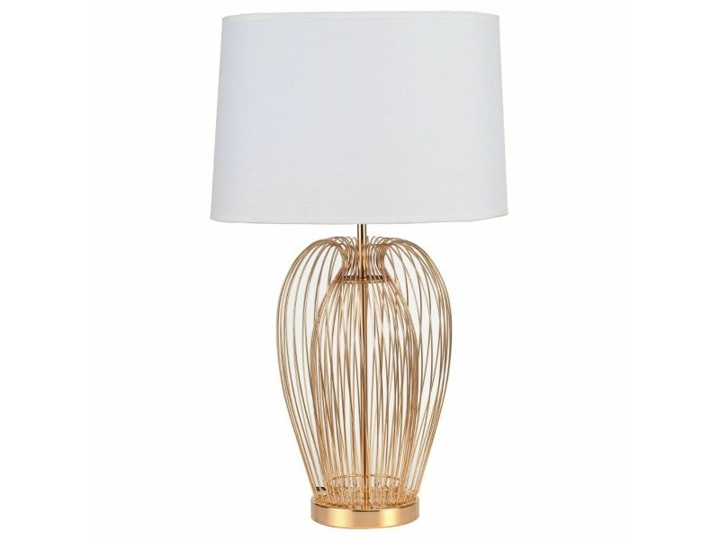 Настолна лампа DKD Home Decor Метал Бял 220 V 35 x 35 x 63 cm 50 W (2 броя)