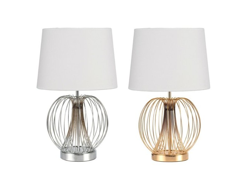 Настолна лампа DKD Home Decor 32.5 x 32.5 x 52 cm Метал Бял 220 V 50 W (2 броя)