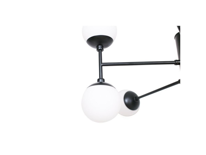 Полилей DKD Home Decor Кристал Черен (76.2 x 76.2 x 40.64 cm)
