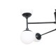 Полилей DKD Home Decor Кристал Черен (76.2 x 76.2 x 40.64 cm)