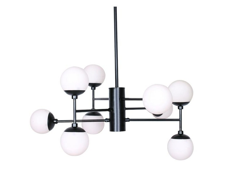 Полилей DKD Home Decor Кристал Черен (76.2 x 76.2 x 40.64 cm)