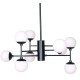 Полилей DKD Home Decor Кристал Черен (76.2 x 76.2 x 40.64 cm)