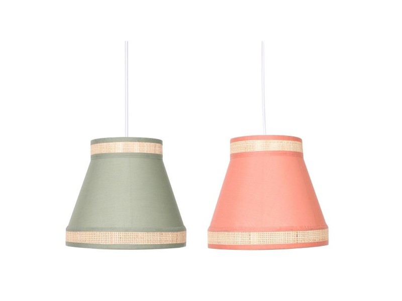 Полилей DKD Home Decor 30 x 30 x 28 cm Естествен Оранжев Зелен Pатан 28 x 28 x 28 cm 50 W (2 броя)
