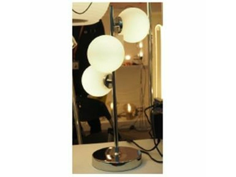 Настолна лампа DKD Home Decor 26 x 26 x 59 cm Кристал Сребрист Метал Бял 220 V 50 W 23 x 23 x 49 cm