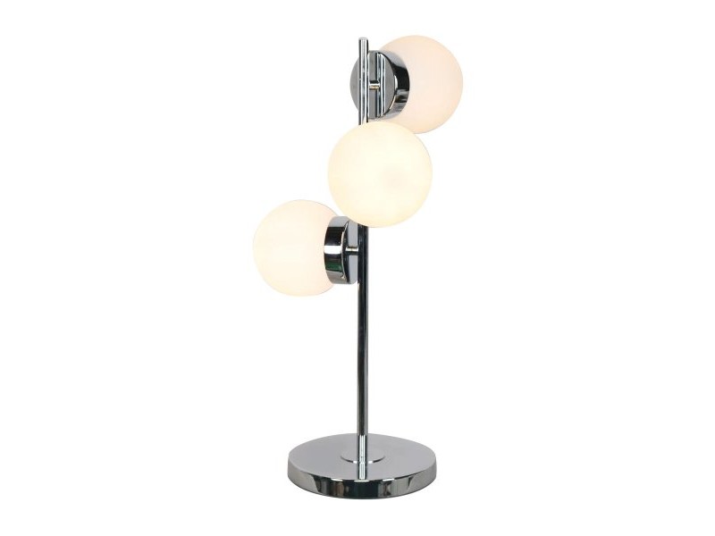 Настолна лампа DKD Home Decor 26 x 26 x 59 cm Кристал Сребрист Метал Бял 220 V 50 W 23 x 23 x 49 cm