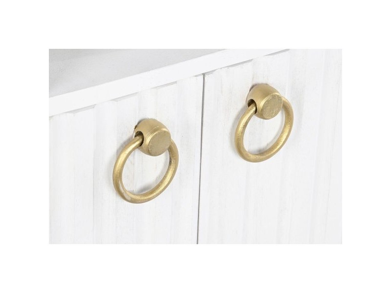 Лавица DKD Home Decor Бял Метал Дърво манго 90 x 40 x 180 cm