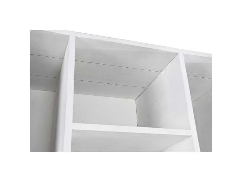 Лавица DKD Home Decor Бял Метал Дърво манго 90 x 40 x 180 cm