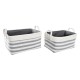 Игра на Кошници DKD Home Decor Райета 40 x 30 x 23 cm Сив