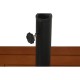 Base pour parapluie DKD Home Decor Естествен Черен Метал Гранит Бетон (48 x 48 x 39 cm)