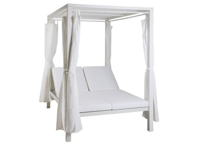 Градинско легло DKD Home Decor Бял Алуминий (148 x 188 x 205 cm)