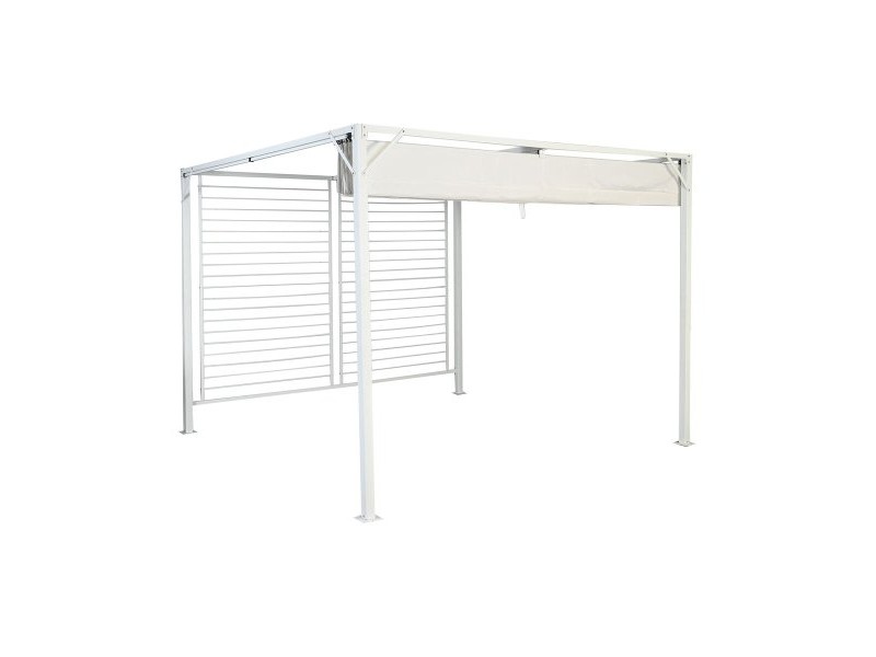 Пергола DKD Home Decor Бял 296 x 296 x 225 cm Стомана