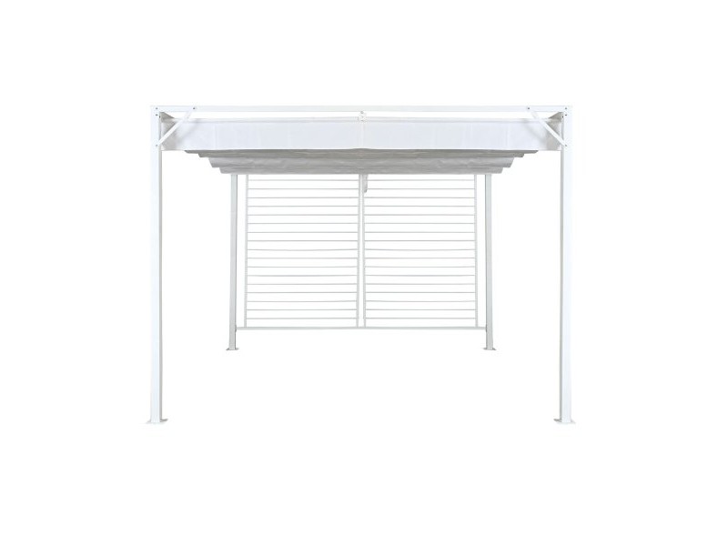 Пергола DKD Home Decor Бял 296 x 296 x 225 cm Стомана