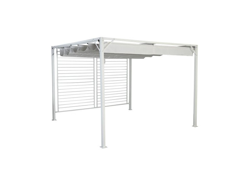 Пергола DKD Home Decor Бял 296 x 296 x 225 cm Стомана Пергола DKD Home Decor Бял 296 x 296 x 225 cm Стомана