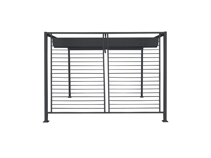 Пергола DKD Home Decor Сив 300 x 300 x 230 cm Стомана