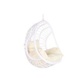 Висящ градински фотьойл DKD Home Decor 90 x 70 x 110 cm Метал синтетичен ратан Бял