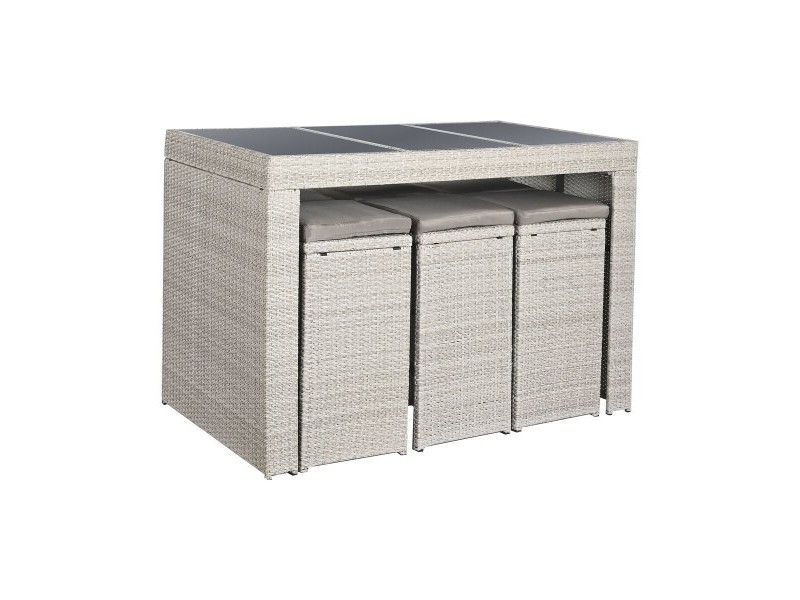 Комплект от маса с 6 стола DKD Home Decor 143 x 80 x 100 cm Комплект от маса с 6 стола DKD Home Decor 143 x 80 x 100 cm